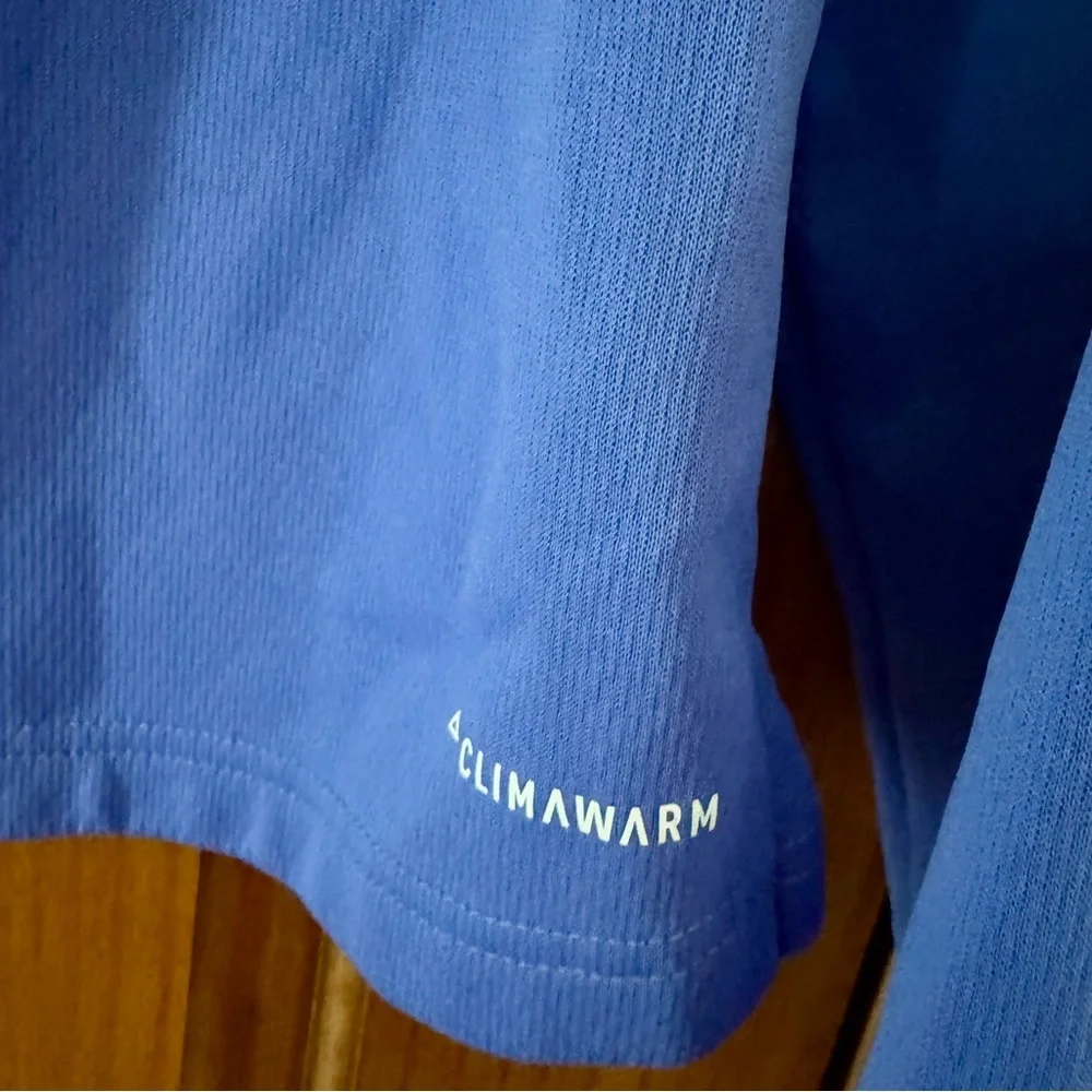 Adidas Hoodie Hooded Sweatshirt Girls Medium 12-14 Purple Periwinkle Pullover - Picture 4 of 4